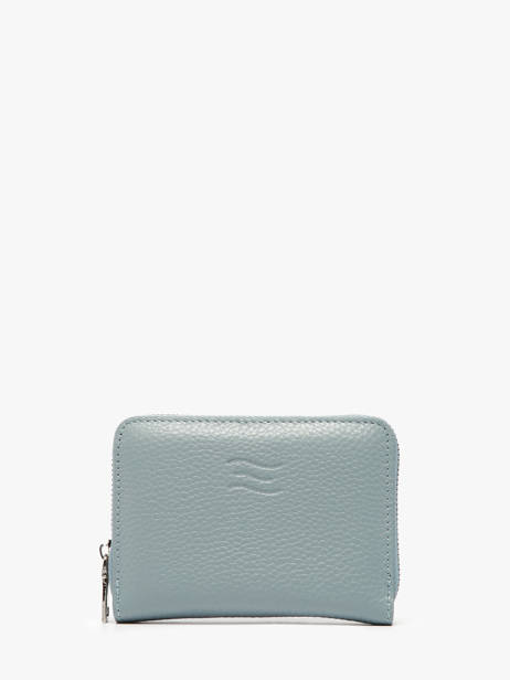 Portefeuille Cuir Crinkles Bleu caviar 14326