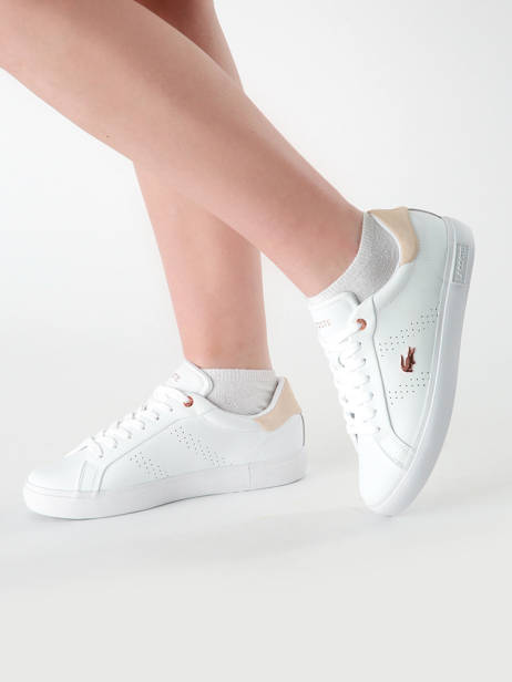 Sneakers Powercourt 2.0 In Leather Lacoste White women 8SFA0003 other view 1