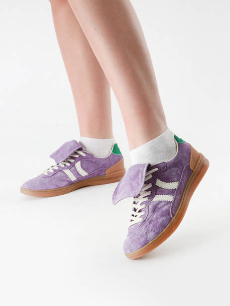 Sneakers Becks X In Leather Coolway Violet women 7603185 other view 1