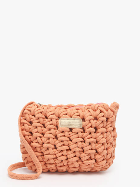 Shoulder Bag Crochet Le voyage en panier Orange crochet PM854