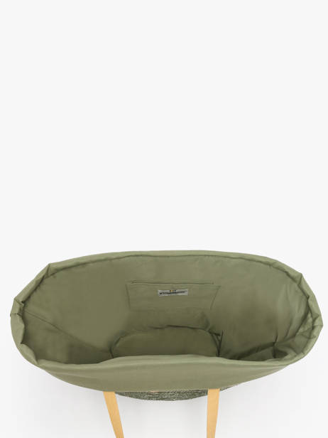 Shoulder Bag Milos Straw Les tropeziennes Green milos TZ01 other view 3