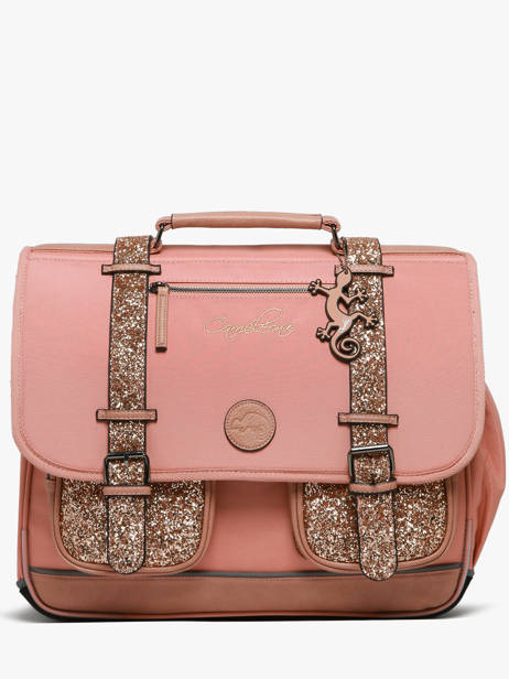 Satchel For Kids 3 Compartments Cameleon Pink vintage fantasy CA41