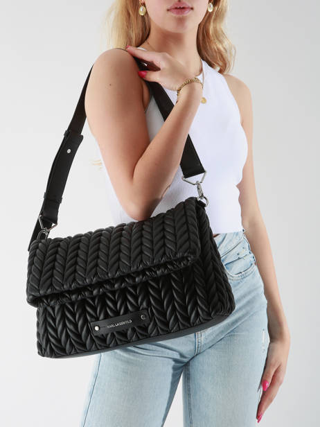 Shoulder Bag K Kushion Polyurethane Karl lagerfeld Black k kushion A2W30151 other view 1
