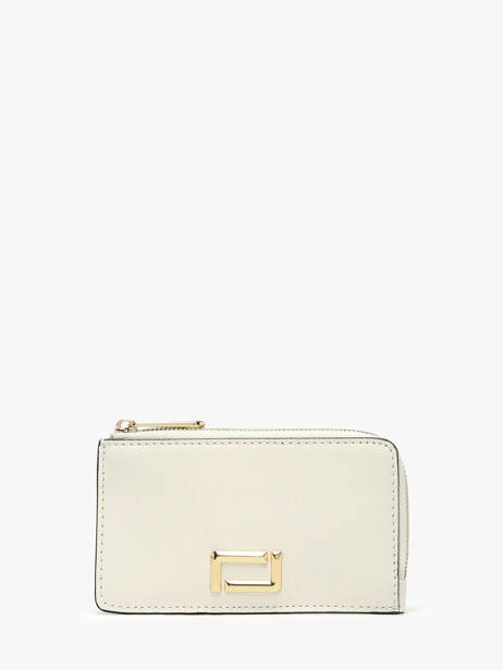 Leather AngÃ¨le Card Holder Lancel Beige angele A13158