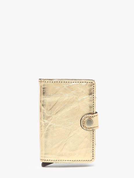 Leather Crunch Mini Wallet Secrid Gold crunch MCR