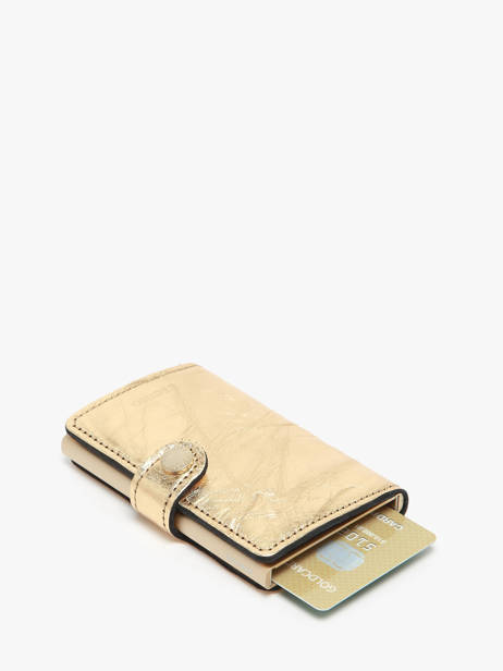Leather Crunch Mini Wallet Secrid Gold crunch MCR other view 1