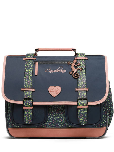 Satchel For Kids 3 Compartments Cameleon Blue vintage fantasy CA41 other view 7