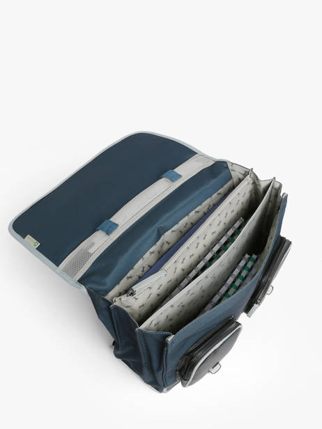 Cartable Enfant 3 Compartiments Cameleon Bleu vintage urban CA41 vue secondaire 3