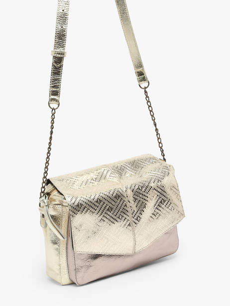 Crossbody Bag Selva Leather Pieces Gold selva 17149385 other view 2
