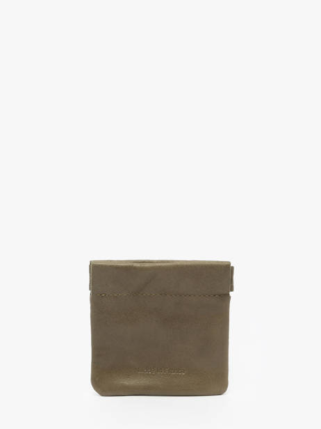 Leather Oil Coin Purse Etrier Green oil EOIL5005 other view 2