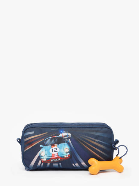 Pencil Case 3 Compartments Stones and bones Blue boys B