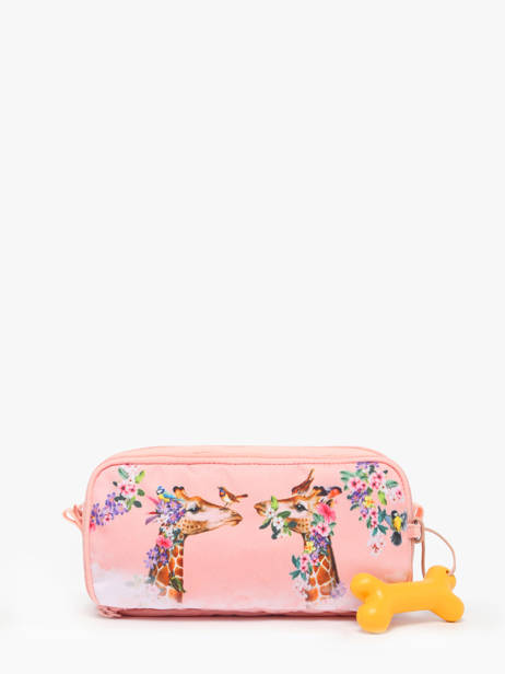 Pencil Case 3 Compartments Stones and bones Pink girls G
