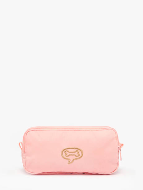 Pencil Case 3 Compartments Stones and bones Pink girls G other view 2
