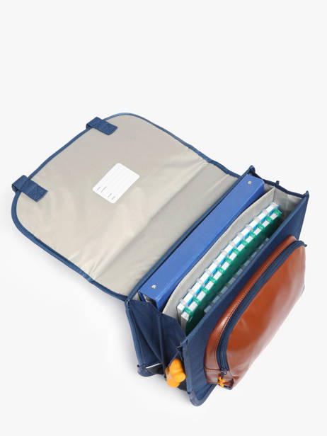 2-compartment Satchel Stones and bones Blue boys B other view 3
