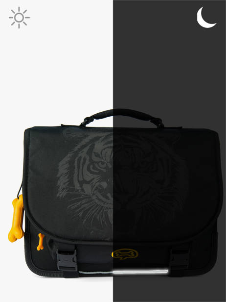 2-compartment Cedar Satchel Stones and bones Black boys B other view 5