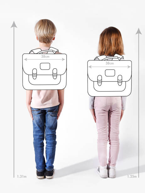 2-compartment Satchel Stones and bones Multicolor girls G other view 1