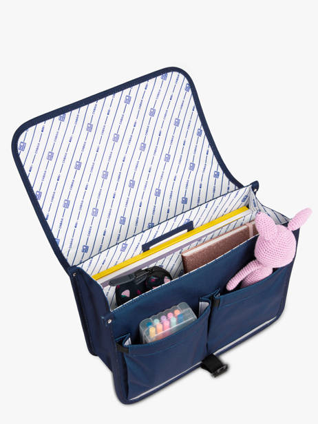 2-compartment Satchel Cabaia Blue school S other view 3