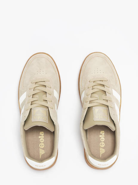 Sneakers In Leather Gola Beige women CLA589 other view 3