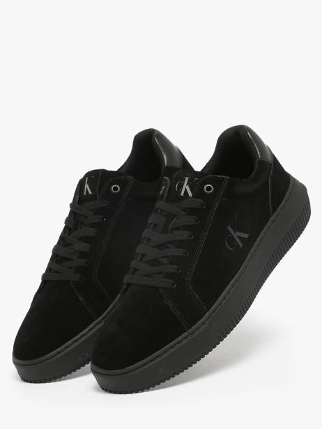 Sneakers In Leather Calvin klein jeans Black men YM01299 other view 1