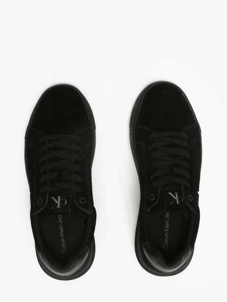 Sneakers In Leather Calvin klein jeans Black men YM01299 other view 3