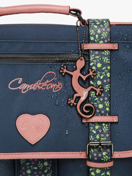 Satchel For Kids 3 Compartments Cameleon Blue vintage fantasy CA41 other view 6