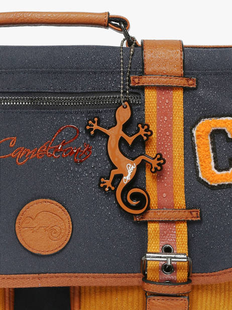 Cartable Enfant 3 Compartiments Cameleon Bleu vintage urban CA41 vue secondaire 6