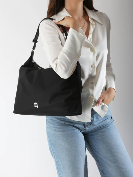Sac PortÃ© Ã©paule K Ikon Nylon Karl lagerfeld Noir k ikon A3W30123 vue secondaire 1