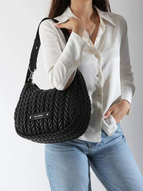 Shoulder Bag K Weave Polyurethane Karl lagerfeld Black k weave A3W30147 other view 1