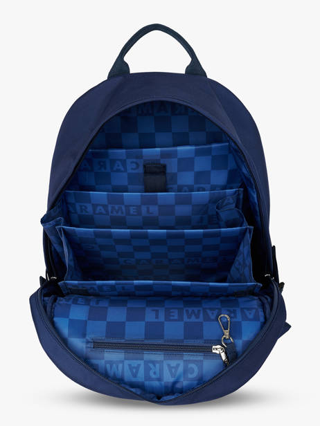 2-compartment Backpack Caramel et cie Blue boheme FI other view 3