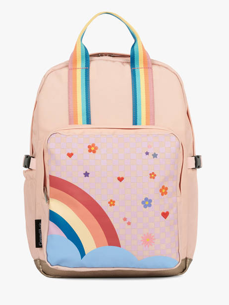 1 Compartment Backpack Caramel et cie Pink boheme FI