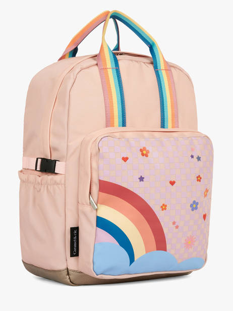 1 Compartment Backpack Caramel et cie Pink boheme FI other view 2