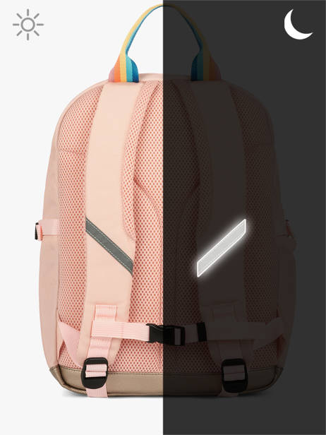 1 Compartment Backpack Caramel et cie Pink boheme FI other view 5