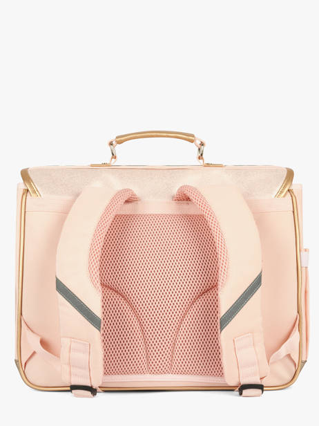2-compartment Satchel Caramel et cie Pink boheme FI other view 4