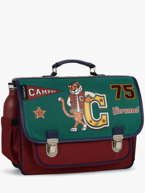 Cartable 2 Compartiments Caramel et cie Vert fier GA vue secondaire 2