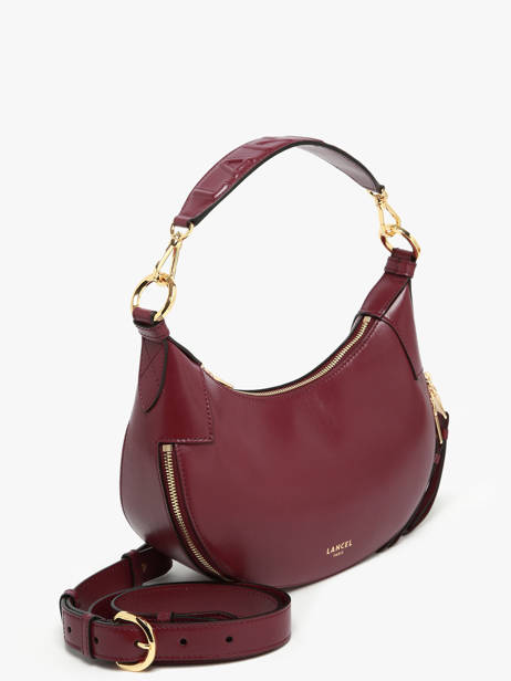 Shoulder Bag Origami Leather Lancel Violet origami A13313 other view 2