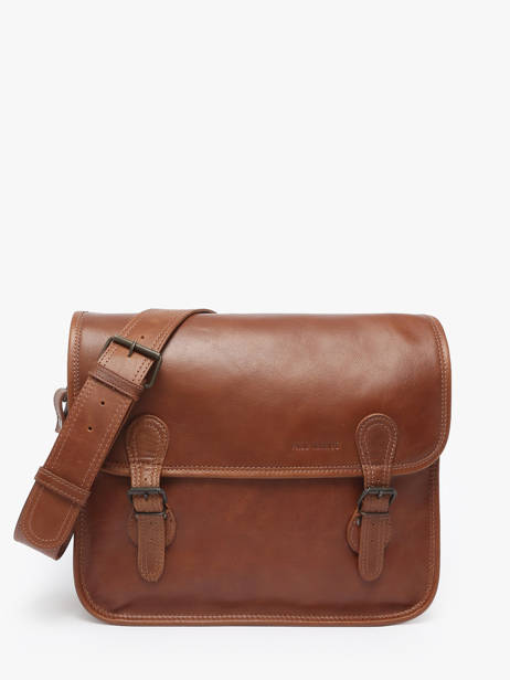 Medium Leather La Sacoche Crossbody Bag Paul marius Brown vintage M