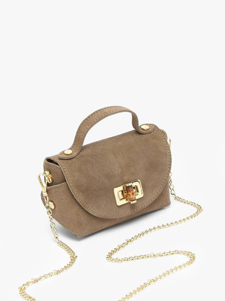 Sac Bandoulière Velvet Cuir Milano Marron velvet VE24117 vue secondaire 1