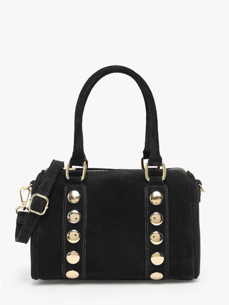 Handbag Velvet Leather Milano Black velvet VE25066