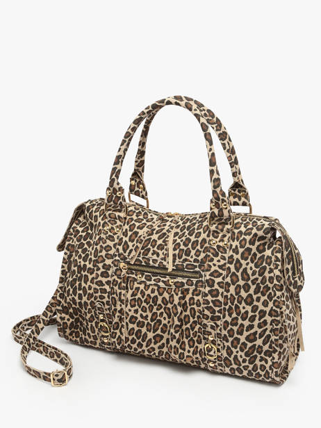 Sac Porté épaule Velvet Leopardo Cuir Milano Beige velvet leopardo VL24095 vue secondaire 1