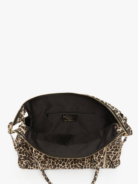 Sac Porté épaule Velvet Leopardo Cuir Milano Beige velvet leopardo VL24095 vue secondaire 2