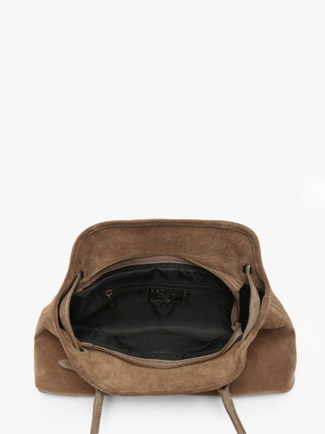 Shoulder Bag Velvet Leather Milano Beige velvet VE260610 other view 3