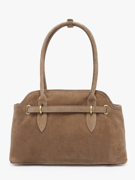 Shoulder Bag Velvet Leather Milano Beige velvet VE260610 other view 4