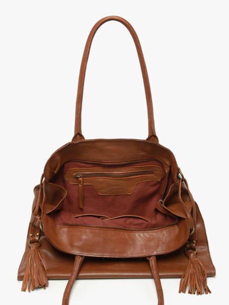 Shoulder Bag Cow A4 Leather Basilic pepper Brown cow BCOW85 other view 3