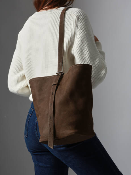 Crossbody Bag Backpack M Cavalier Nubuck Leather Etrier Brown cavalier nubuck ECAN126M other view 2