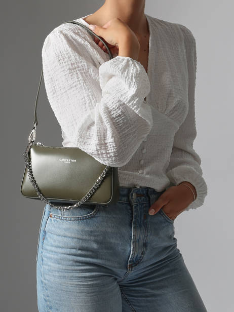 Leather Suave Baguette Bag Lancaster Green suave even 14 other view 1