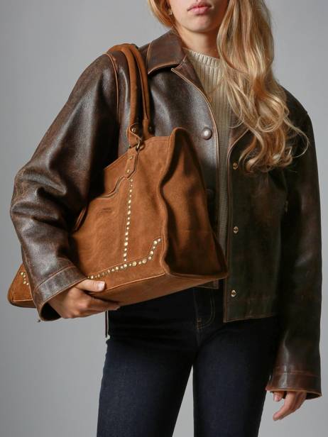Leather Houston Shoulder Bag Basilic pepper Brown houston BHOU31 other view 1