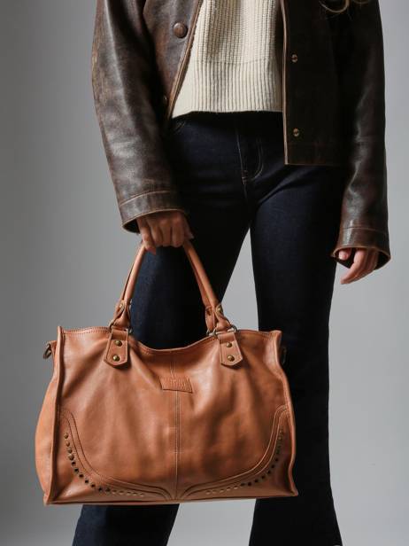 Handbag Glam Eyelet Leather Basilic pepper Brown glam eyelet BGLE31 other view 1