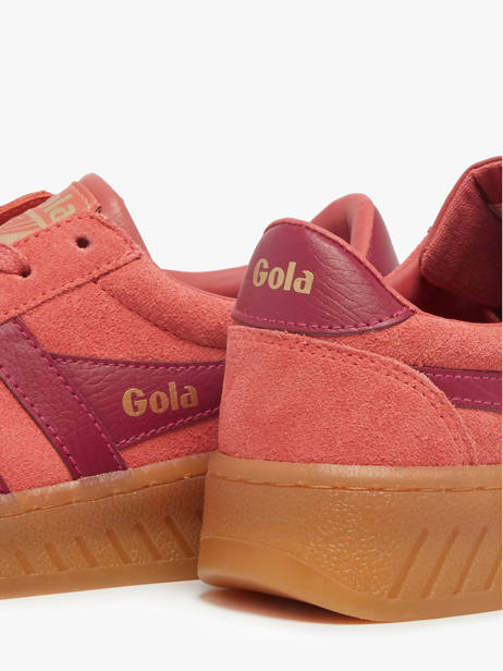 Sneakers In Leather Gola Red women CLA589 other view 2