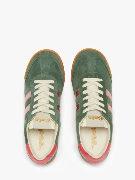 Sneakers In Leather Gola Green women CLB790 other view 3