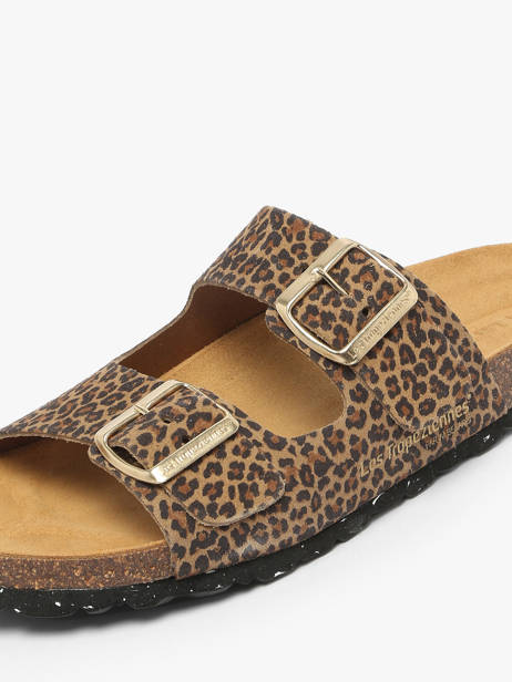 Slippers In Leather Les tropeziennes Beige women ZATIX other view 2